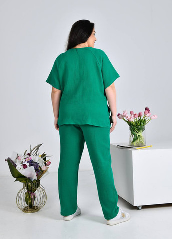 Жіночий костюм-двійка колір зелений р.50/52 434436 New Trend (259061449)