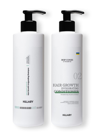 Шампунь + Кондиціонер Hop Cones & B5 Hair Growth Invigorating, 500 мл Hillary (264382612)
