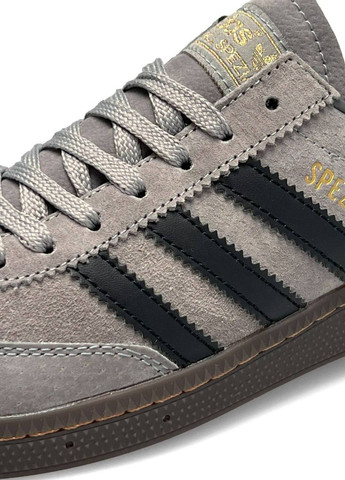 Серые демисезонные мужские кроссовки adidas spezial gray black (реплика) серые No Brand