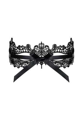 Мереживна маска A701 mask, єдиний розмір, чорна Obsessive (269007025)