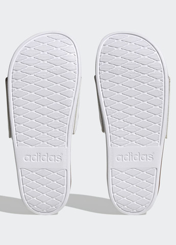 Белые шлепанцы adilette comfort adidas