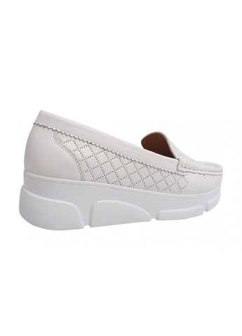 Туфлі жіночі з натуральної шкіри, на низькому ходу, білі, Туреччина Guero 402-21dtc (257429002)