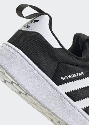 Черные всесезонные кроссовки-слипоны superstar 360 adidas