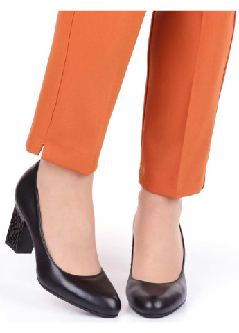 Geronea Женские туфли на каблуке 195060 черный з натуральная кожа, — демисезон (257094541)