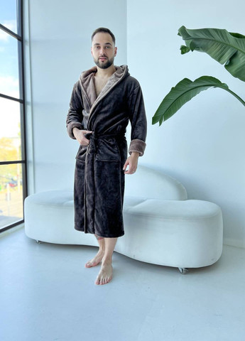 Теплий чоловічий халат з капюшоном Vakko (267431051)