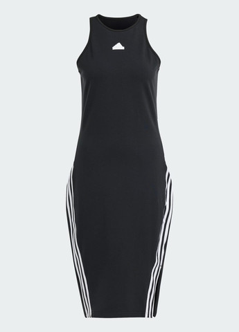 Чорна спортивна сукня future icons 3-stripes adidas з логотипом