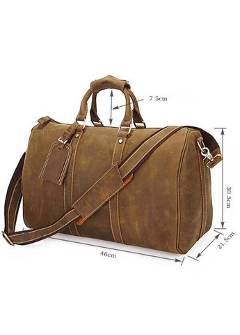 Дорожня шкіряна сумка 14050 Коричневий Vintage (271813502)