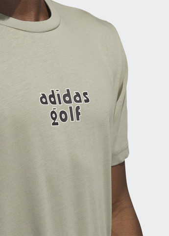Зеленая футболка golf graphic adidas