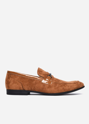 Классические светло-коричневые мужские украинские туфли Let's Shop без шнурков
