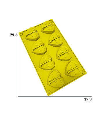 Форма силіконова на планшеті для випікання "Серце" 29.3 x 17.3 см Profsil (259634786)