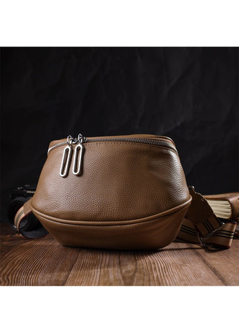 Жіноча сумка через плече з натуральної шкіри 22111 Бежева Vintage (260360852)