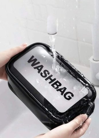 Жіноча косметичка органайзер WASHBAG SMALL з однією ручкою чорна No Brand (266345219)