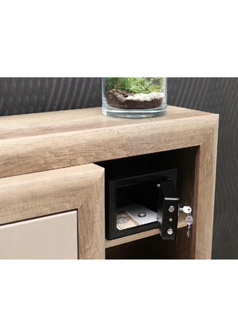 Мебельный металлический сейф с ключами для дома офиса с возможностью подвешивания 23х17х17см (475145-Prob) Черный Unbranded (262371408)