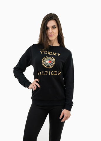 Світшот жіночий Tommy Hilfiger - крій чорний кежуал бавовна органічна - (264485722)