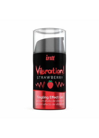 Рідкий вібратор Vibration Strawberry (15 мл), густий гель, дуже смачний, діє до 30 хвилин Intt (266342132)