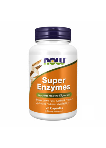 Суперферменти для Підтримки Травлення Super Enzymes - 90 капсул Now Foods (269461801)