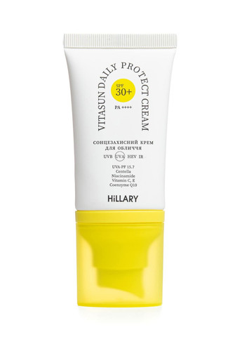 Сонцезахисний крем для обличчя SPF 30+ VitaSun Daily Protect Cream, 40 мл Hillary (259923224)