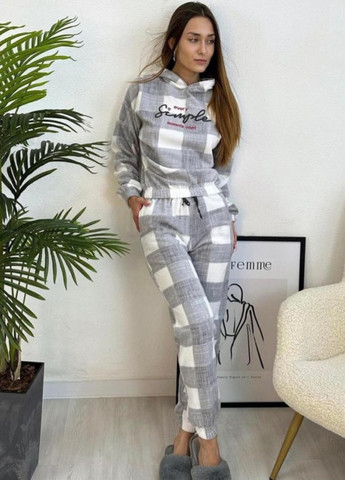Жіночий флісовий домашній костюм піжама з довгим рукавом та капюшоном Home Comfort Mirano (273169611)