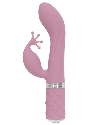Роскошный вибратор-кролик - Kinky Pink с кристаллом Сваровски, мощный Pillow Talk (276388949)