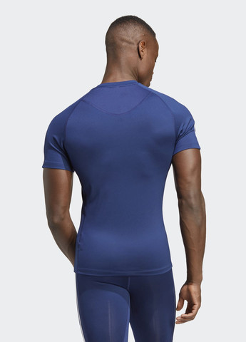 Синяя футболка для тренировок techfit 3-stripes adidas