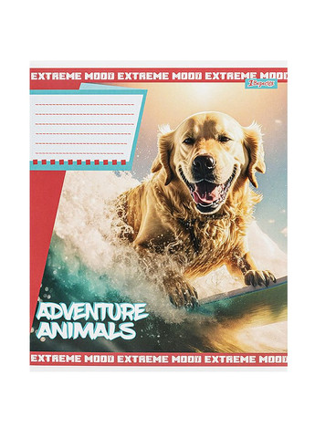 Зошит в клітинку 18 аркушів Adventure animals колір різнокольоровий ЦБ-00222600 1 Вересня (260132367)