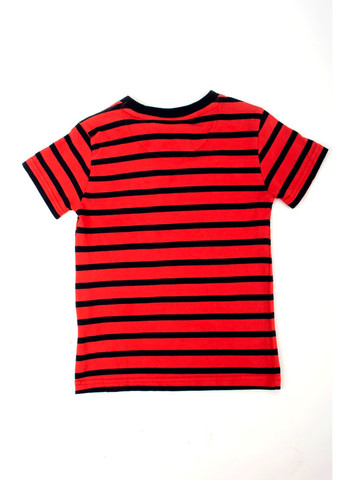 Красная футболка на мальчика tom-du в полоску 070821-001938 TOM DU