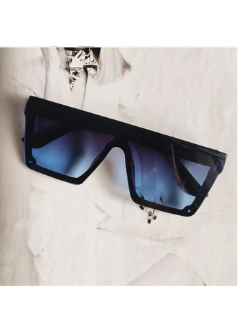 Сонцезахисні квадратні окуляри Чорний з синім No Brand (258149700)