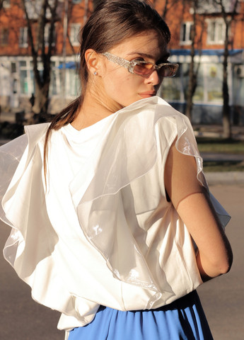 Белая летняя блуза Mira mia