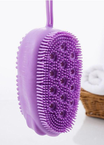 Масажна силіконова мочалка Bath Brush WN-12 двостороння з петлею для підвішування Good Idea (267809089)