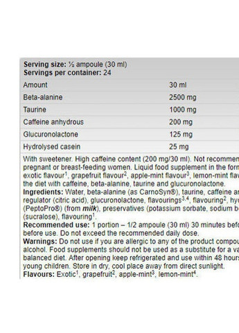 Xtreme Napalm Igniter Shot 120 ml /4 servings/ Mango Fitness Authority (258499686)