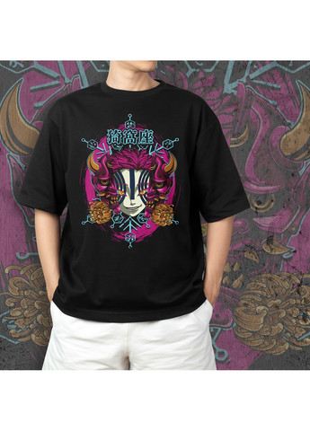 Черная футболка c принтом клинок рассекающий демонов - аказа No Brand