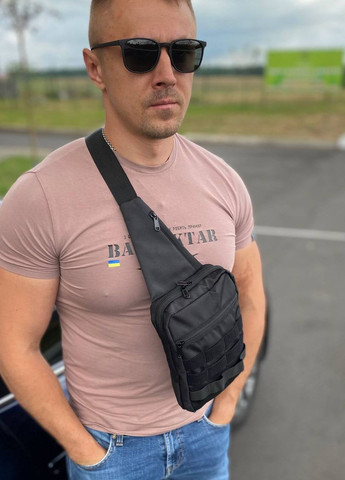 Тактическая сумка слинг нагрудная сумка мужская бананка с кобурой 25*18*5 - t26 No Brand (260475047)