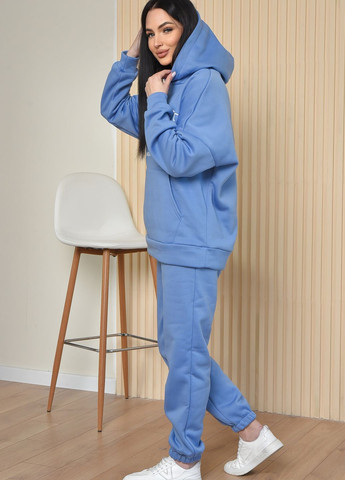 Спортивный костюм женский на флисе голубого цвета Let's Shop (263591275)