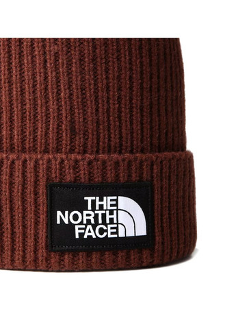 Шапка оригинал унисекс The North Face tnf logo box pom beanie dark oak (266266695)