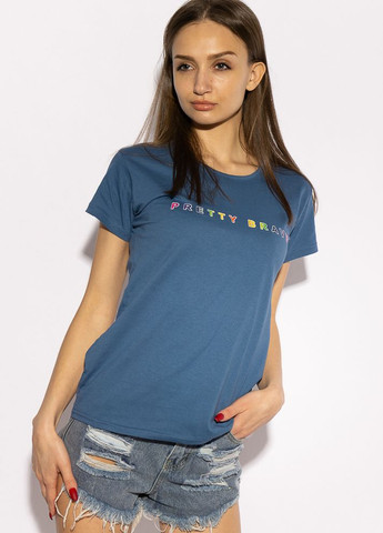 Прозора літня футболка жіноча pretty brave (джинс) Time of Style