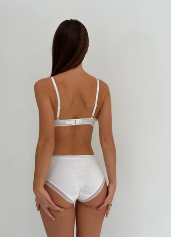 Белый демисезонный женский базовый комплект нижнего белья No Brand