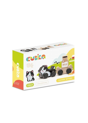 Деревянная игрушка "Веселые котята" цвет разноцветный ЦБ-00187257 Cubika (259465796)