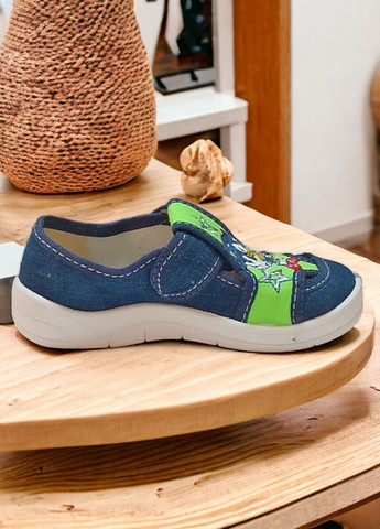 Тапочки ортопедичні для хлопчика Валді Миша Чудик джинсові 24-15см,25-16см,26-16,7см Waldi (275996782)