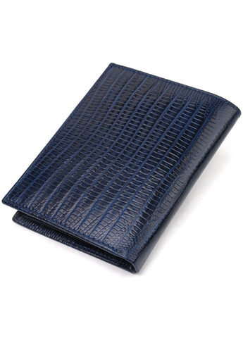 Чоловічий гаманець з натуральної шкіри вертикального формату з тисненням 21752 Синій Canpellini (259873935)