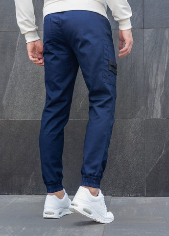 Темно-синие повседневный демисезонные карго брюки Pobedov