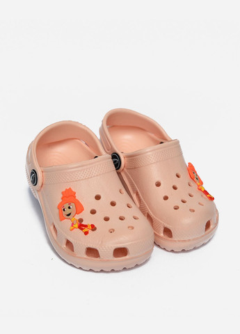 Кроксы детские для девочки персикового цвета Let's Shop (266822726)