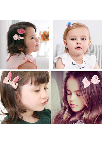 Набір дитячх заколок і гумок "Принцеса", рожево-персиковий, 18 шт Анна Ясеницька (265331496)