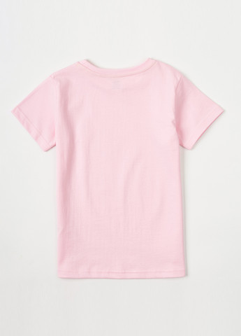 Розовая летняя футболка розовая "жирафчик" KRAKO