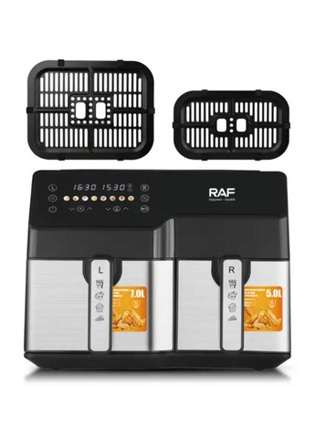 Аэрофритюрница двойная сенсорная 2500W RAF R.5342 (276059504)