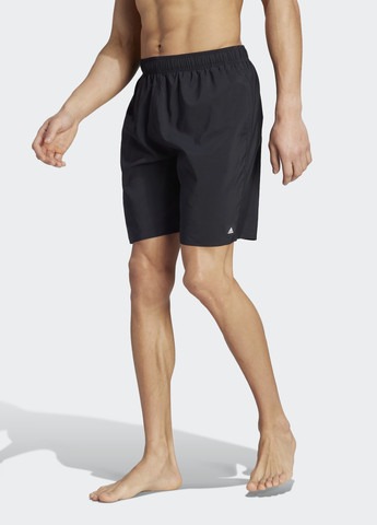 Мужские черные спортивные плавательные шорты solid clx classic-length adidas