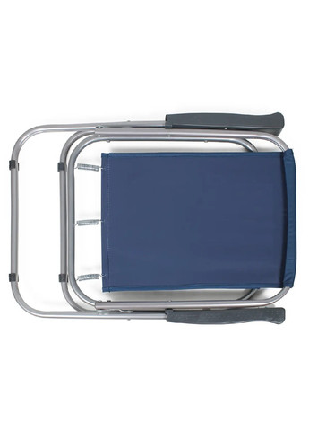 Розкладне крісло з підлокітниками стілець складаний для відпочинку риболовлі пікніка кемпінгу 49х50х79 см (474143-Prob) Синє Unbranded (257431275)
