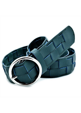 Шкіряний жіночий ремінь Weatro Синій (темно-бірюзовий) koz-zh40-kit-055 Le-Mon (272596901)