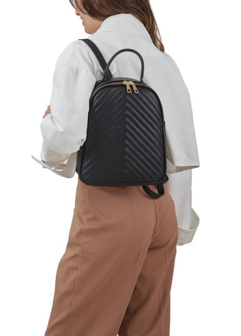 Рюкзак жіночий шкіряний міський 03354 невеликий чорний Virginia Conti (277689002)