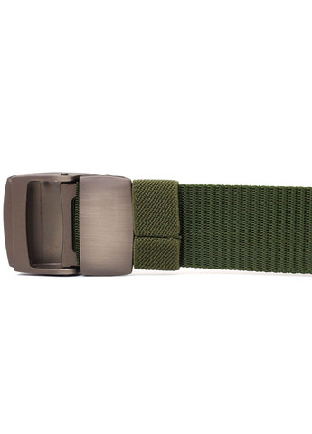 Крепкий мужской ремень с металлической пряжкой из текстиля 20595 Зеленый Vintage (260360839)