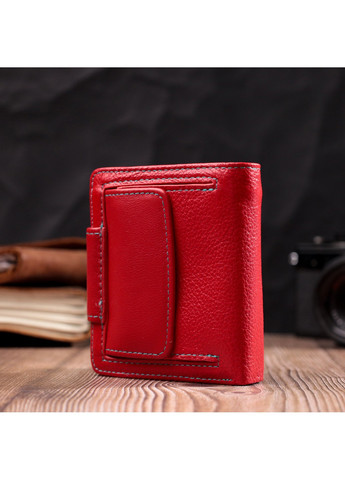 Кожаный яркий кошелек с монетницей для женщин 19453 Красный st leather (278001153)